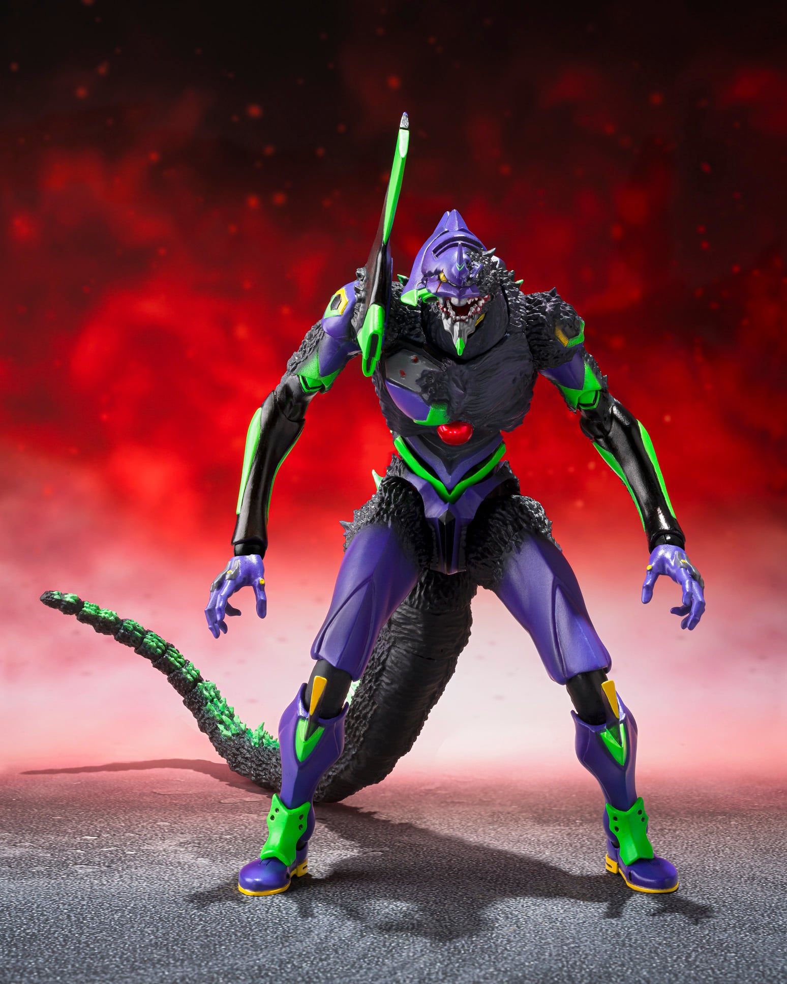 Godzilla vs. Evangelion S.H.MonsterArts Evangelion Test Type-01 "G" Awakening Form Action Figure Gallery Image 4