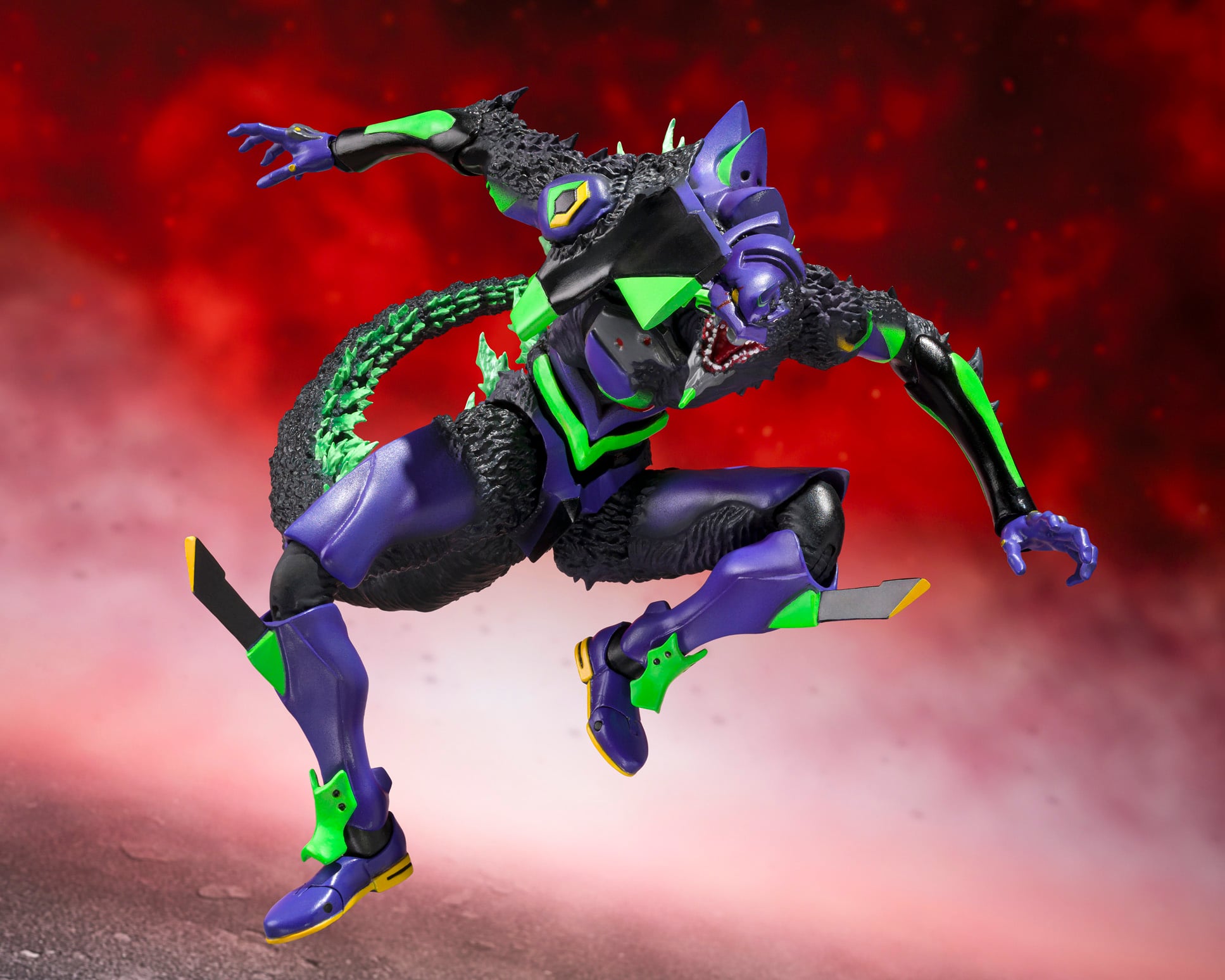 Godzilla vs. Evangelion S.H.MonsterArts Evangelion Test Type-01 "G" Awakening Form Action Figure Gallery Image 8
