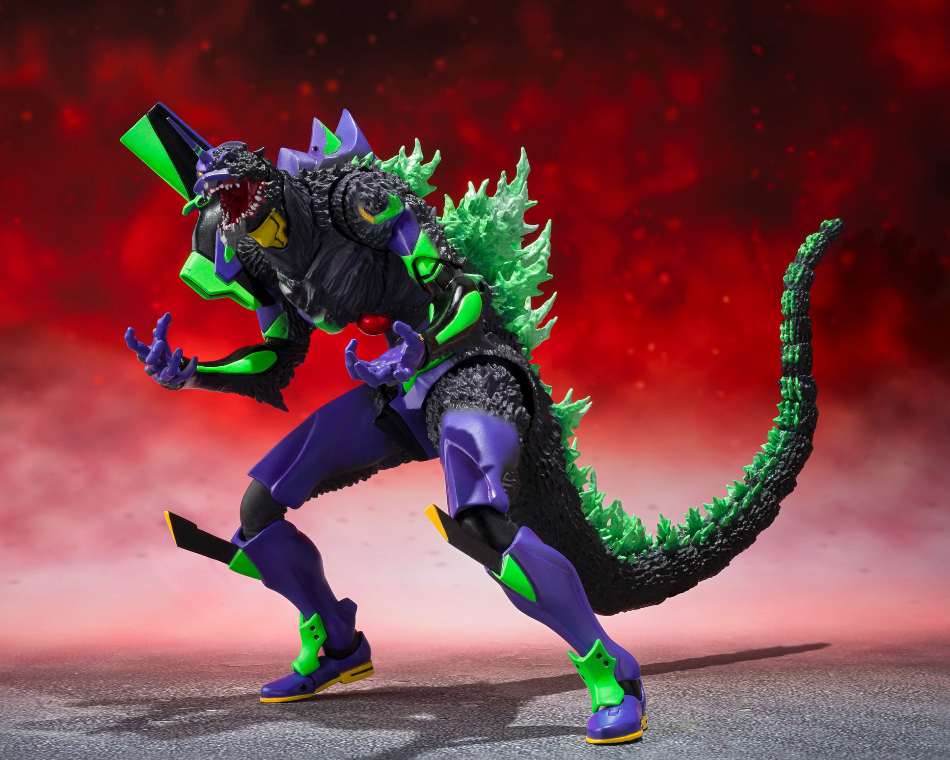 Godzilla vs. Evangelion S.H.MonsterArts Evangelion Test Type-01 "G" Awakening Form Action Figure Gallery Image 5