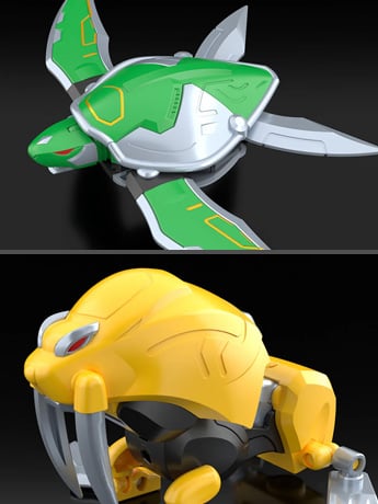 Image of Hyakuju Sentai Gaoranger SMP Power Animal Series Extra GaoTurtle & GaoToppy Model Kit Set