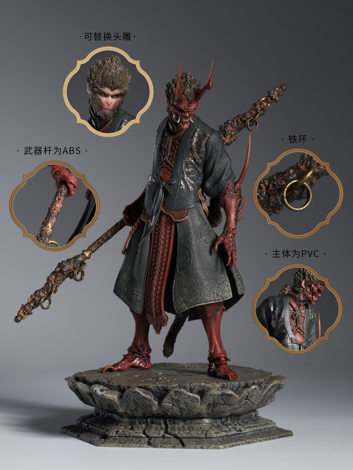Black Myth: Wukong The Destined One (Yaksha’s Outrage Armor) 1/12 Scale Figurine (With Bonus) Gallery Image 15