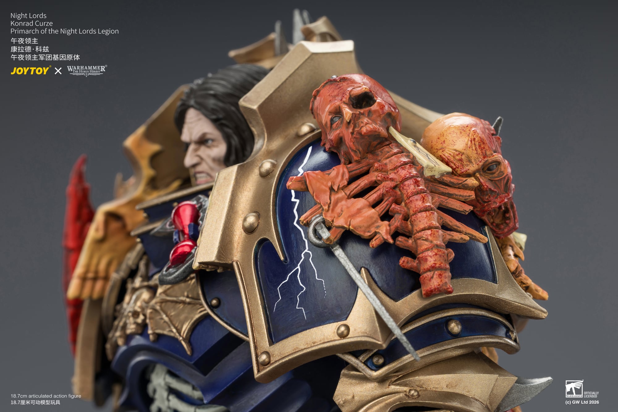 Warhammer: The Horus Heresy Night Lords Konrad Curze Primarch of the Night Lords Legion 1/18 Scale Action Figure Gallery Image 21