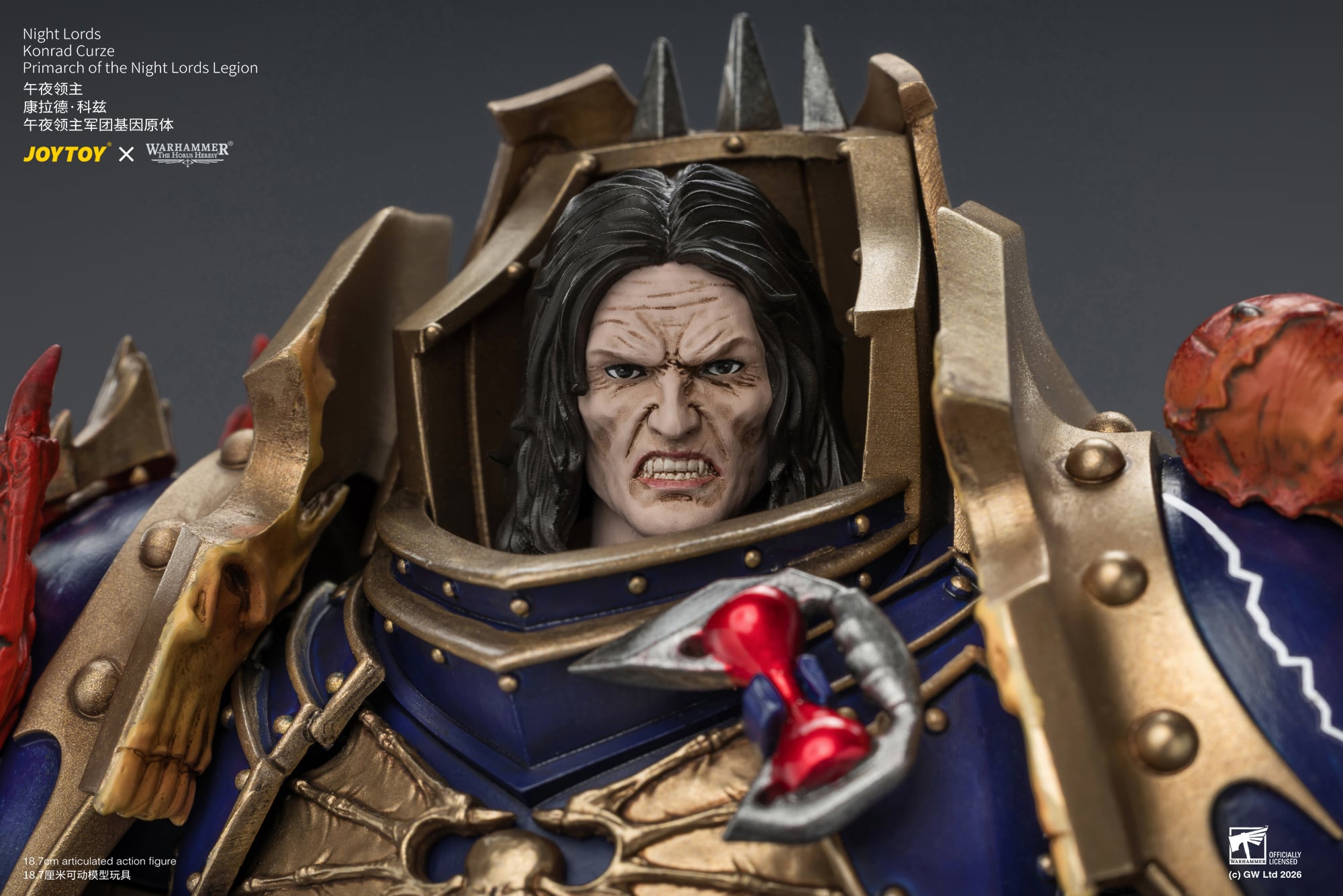 Warhammer: The Horus Heresy Night Lords Konrad Curze Primarch of the Night Lords Legion 1/18 Scale Action Figure Gallery Image 19