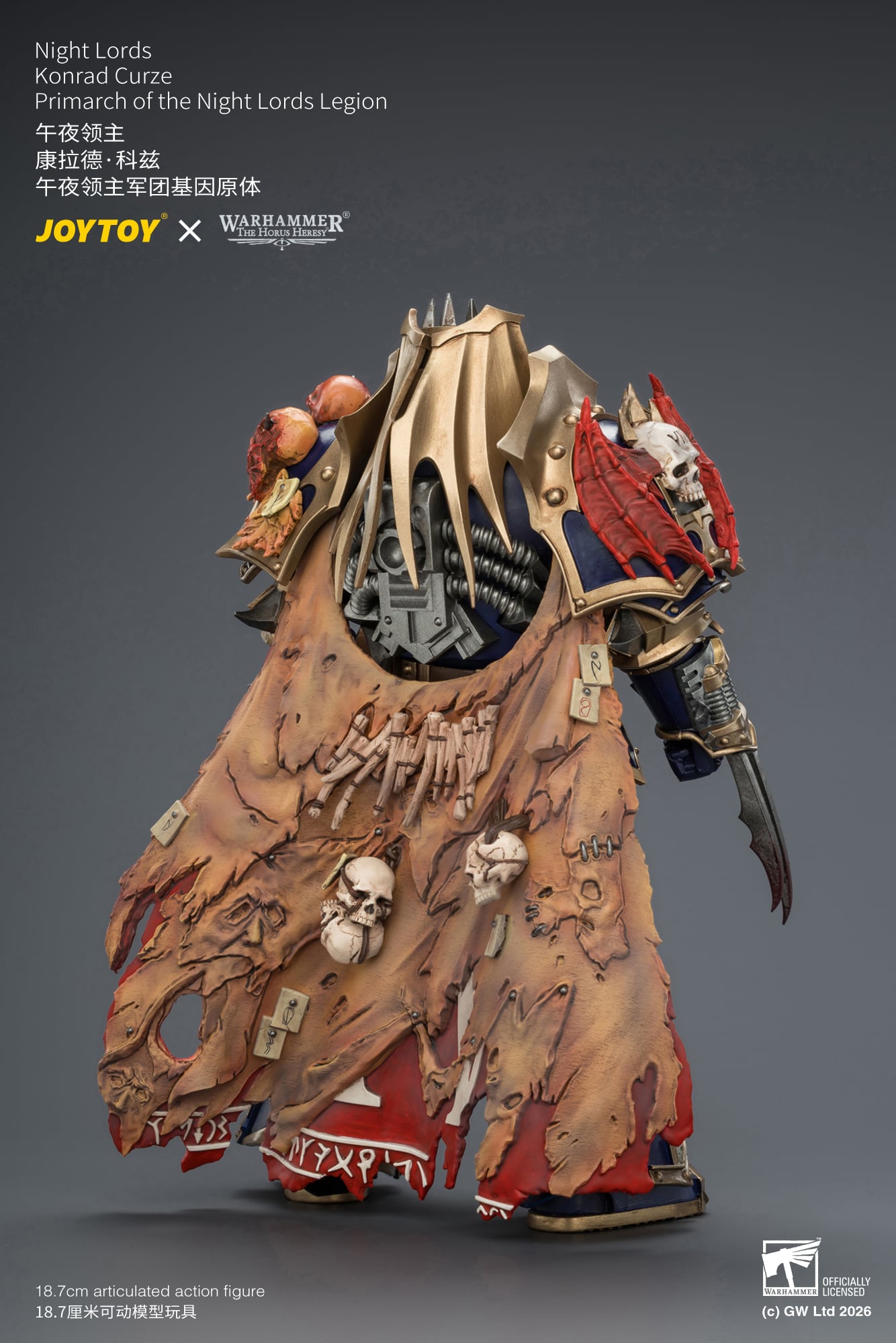 Warhammer: The Horus Heresy Night Lords Konrad Curze Primarch of the Night Lords Legion 1/18 Scale Action Figure Gallery Image 6
