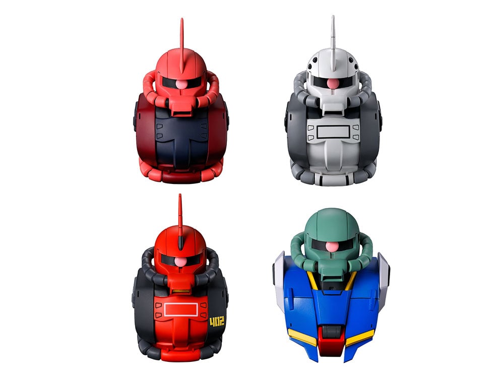 Mobile Suit Gundam Ichibansho Zakka Zaku Head Magnet (Universal Century Saga Interlude) Box of 4 Magnets Gallery Image 1