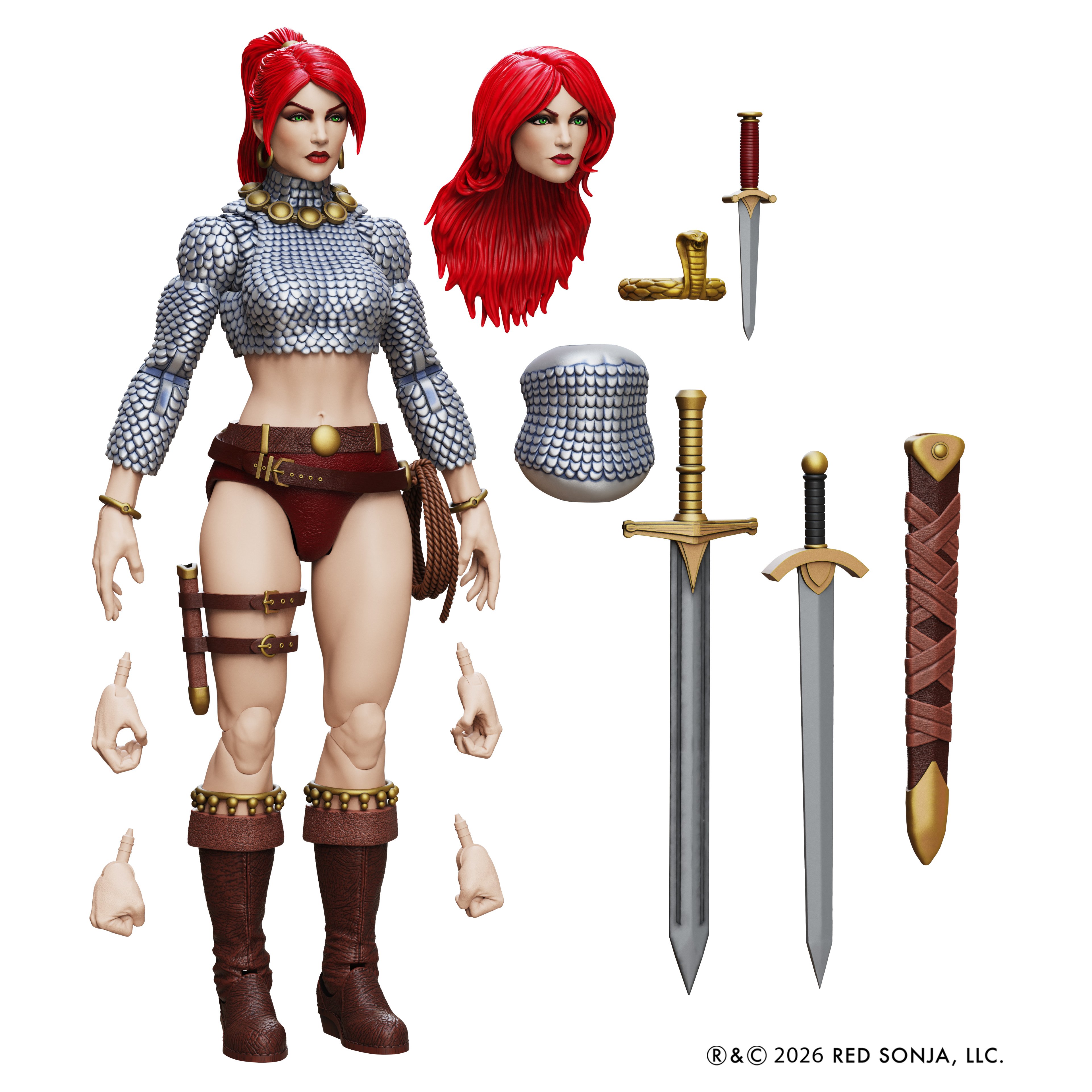Red Sonja Epic H.A.C.K.S. Immortal Red Sonja 1/12 Scale Action Figure Gallery Image 8