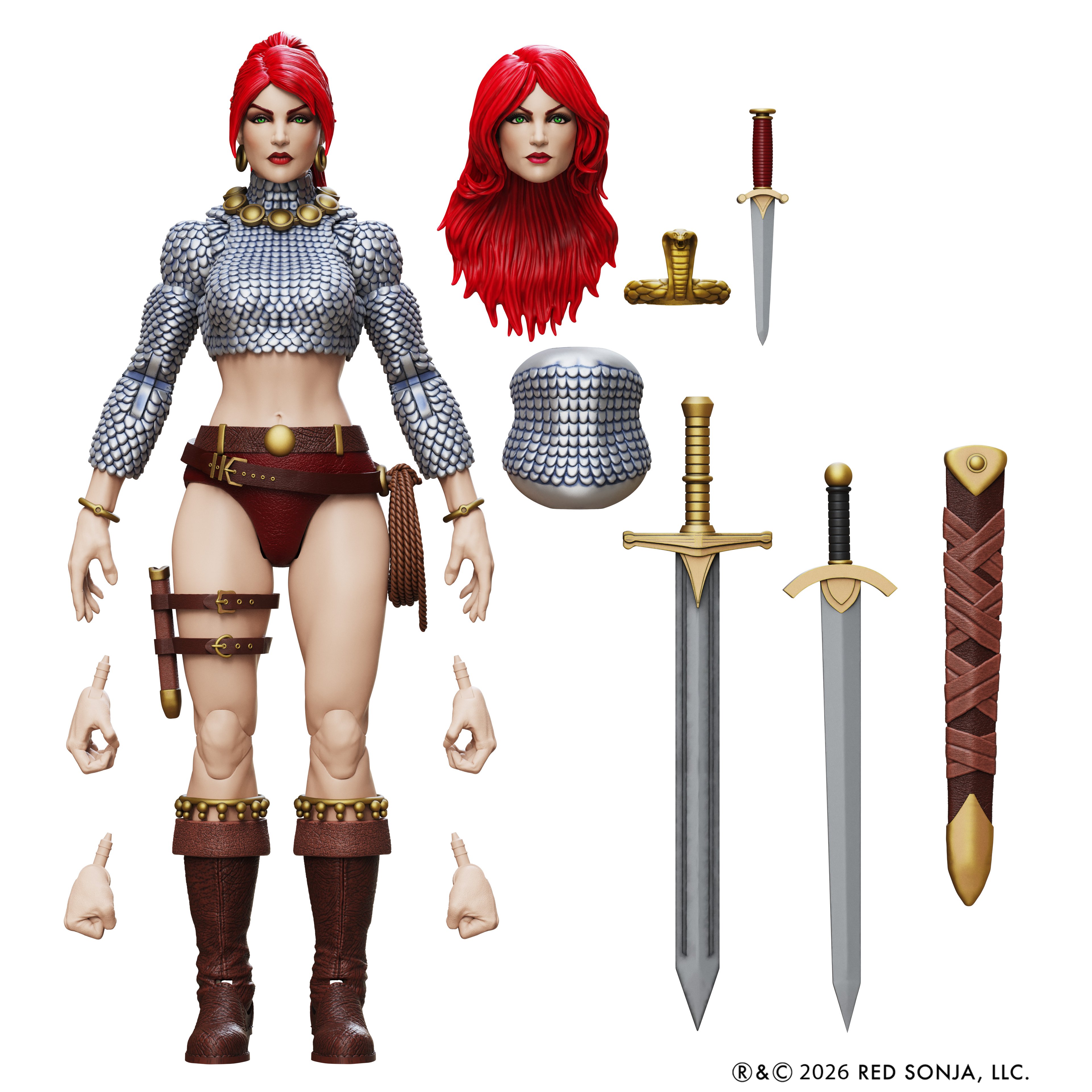 Red Sonja Epic H.A.C.K.S. Immortal Red Sonja 1/12 Scale Action Figure Gallery Image 7