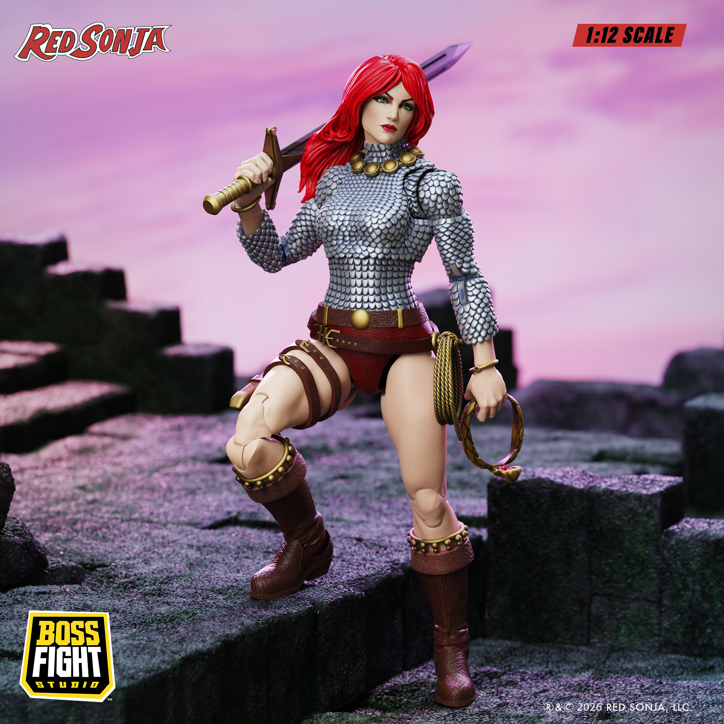 Red Sonja Epic H.A.C.K.S. Immortal Red Sonja 1/12 Scale Action Figure Gallery Image 4
