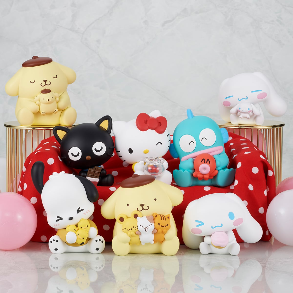 Hello Kitty & Friends Perihapi! Katazun Hug Box of 8 Random Figures
