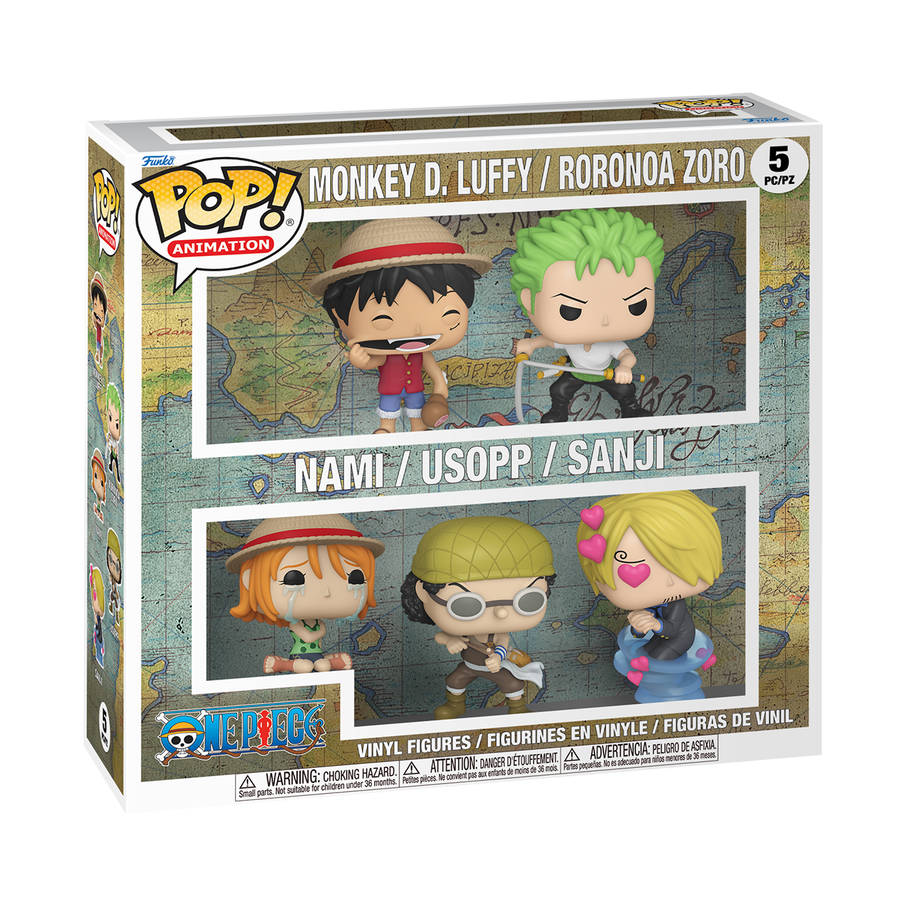 One Piece Pop! Animation Monkey D. Luffy, Roronoa Zoro, Nami