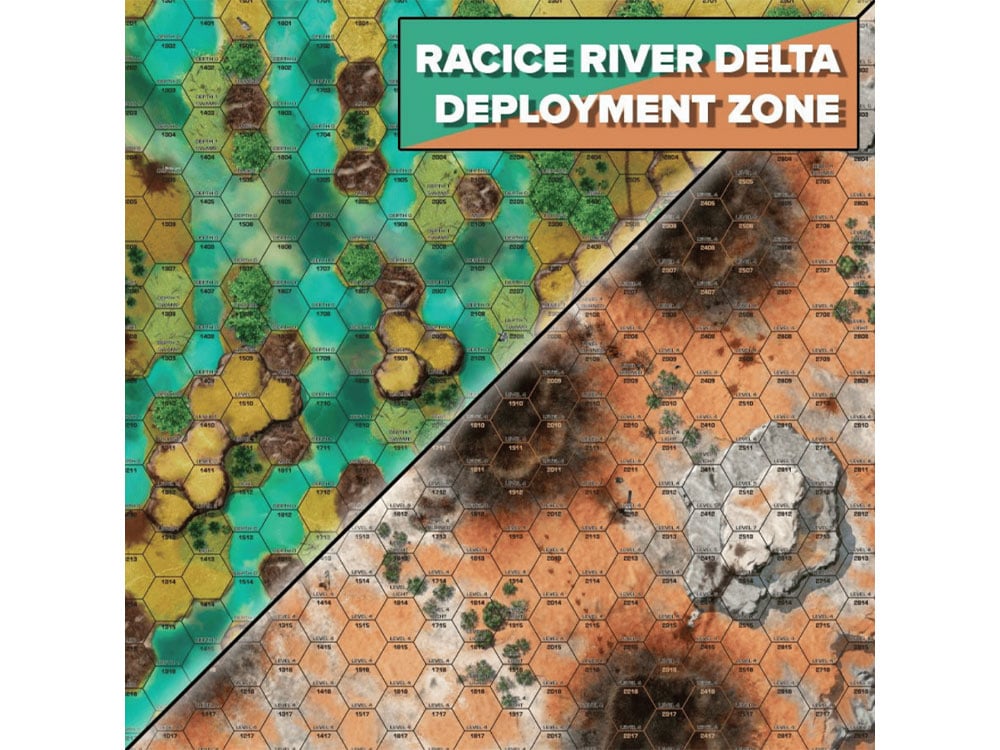 BattleTech: BattleMat Tukkayid Racice River Delta & Deployment Zone Gallery Image 1