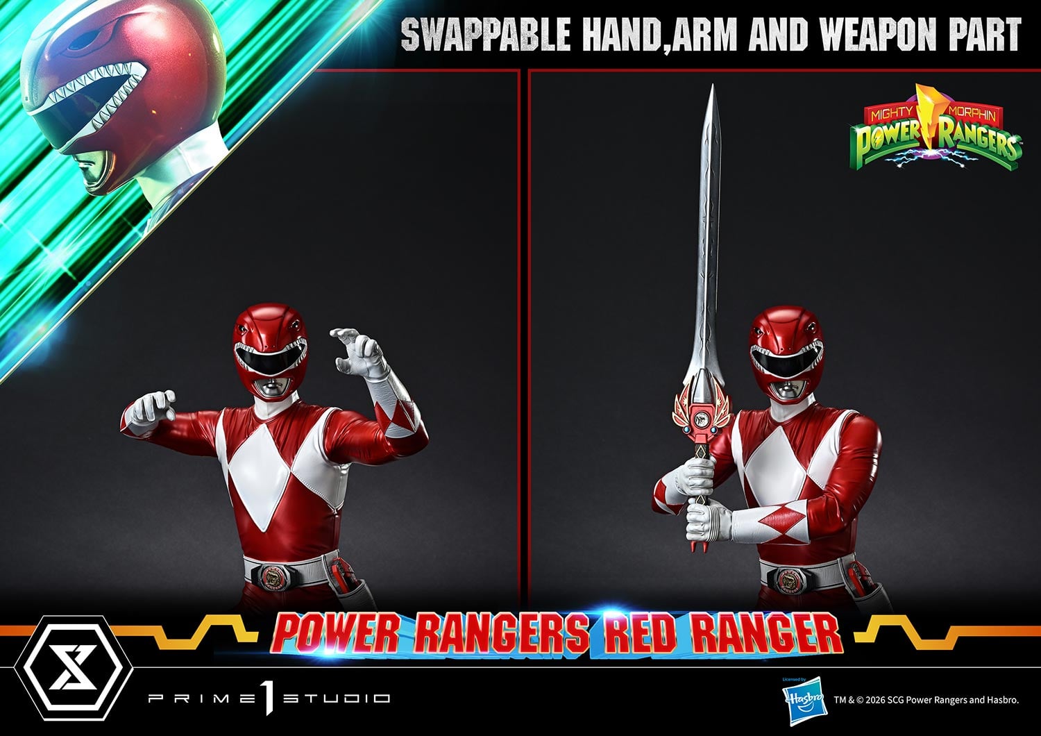Mighty Morphin Power Rangers Premium Masterline Red Ranger 1/4 Scale Statue Gallery Image 29