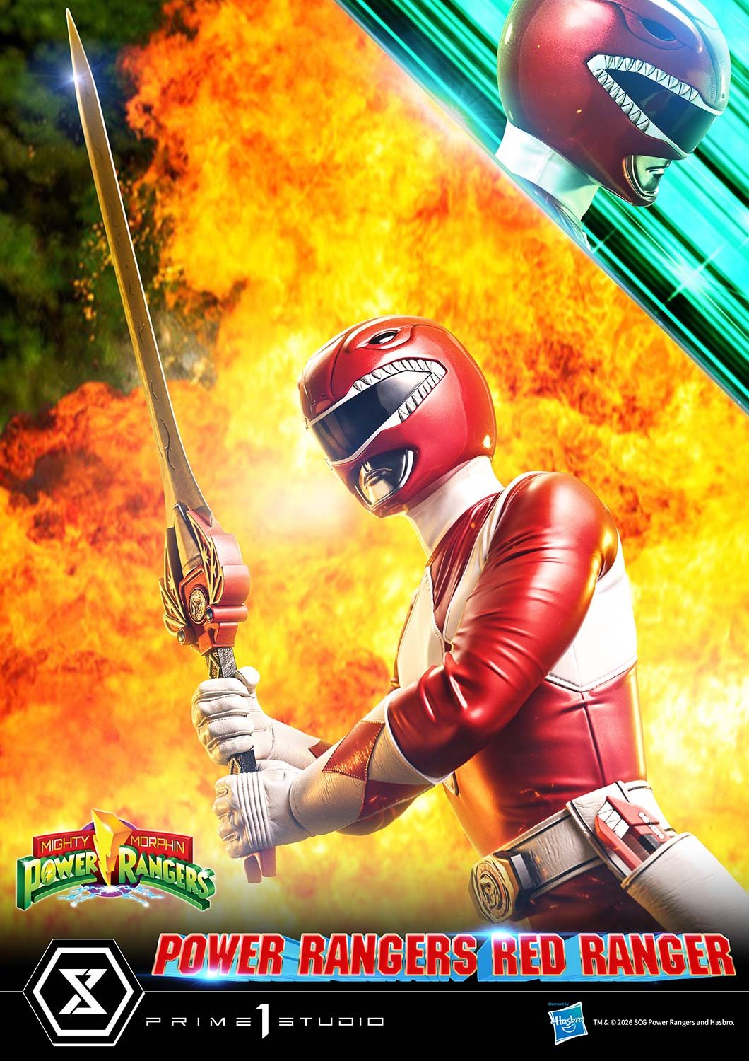 Mighty Morphin Power Rangers Premium Masterline Red Ranger 1/4 Scale Statue Gallery Image 12