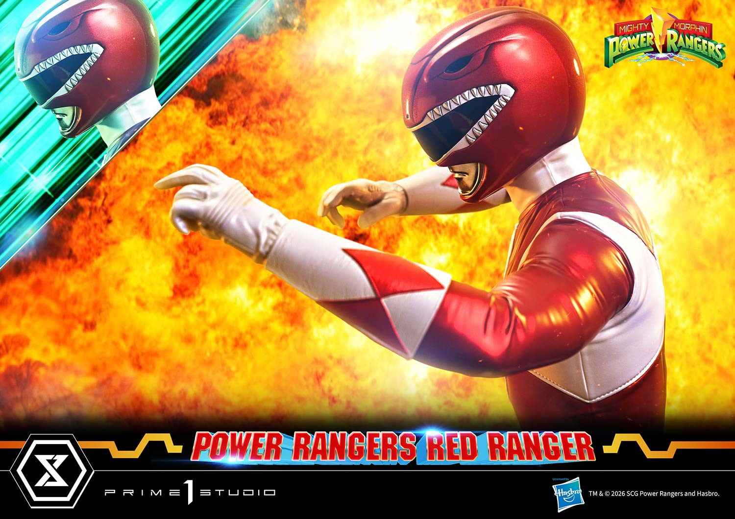 Mighty Morphin Power Rangers Premium Masterline Red Ranger 1/4 Scale Statue Gallery Image 10