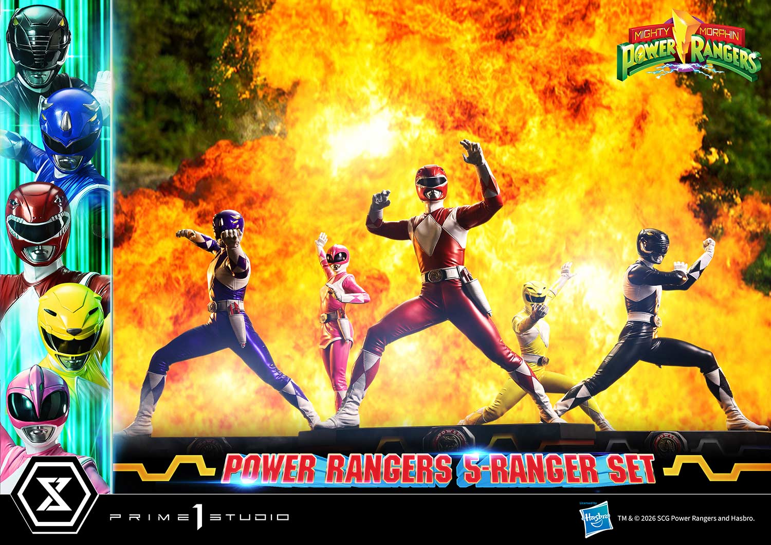Mighty Morphin Power Rangers Premium Masterline Five Rangers 1/4 Scale Statue Set Gallery Image 11