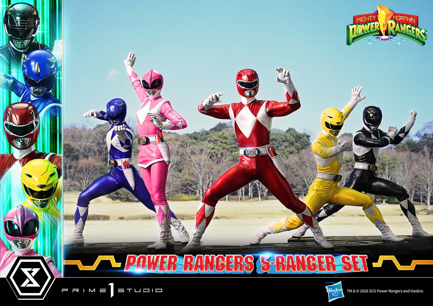 Mighty Morphin Power Rangers Premium Masterline Five Rangers 1/4 Scale Statue Set Gallery Image 8