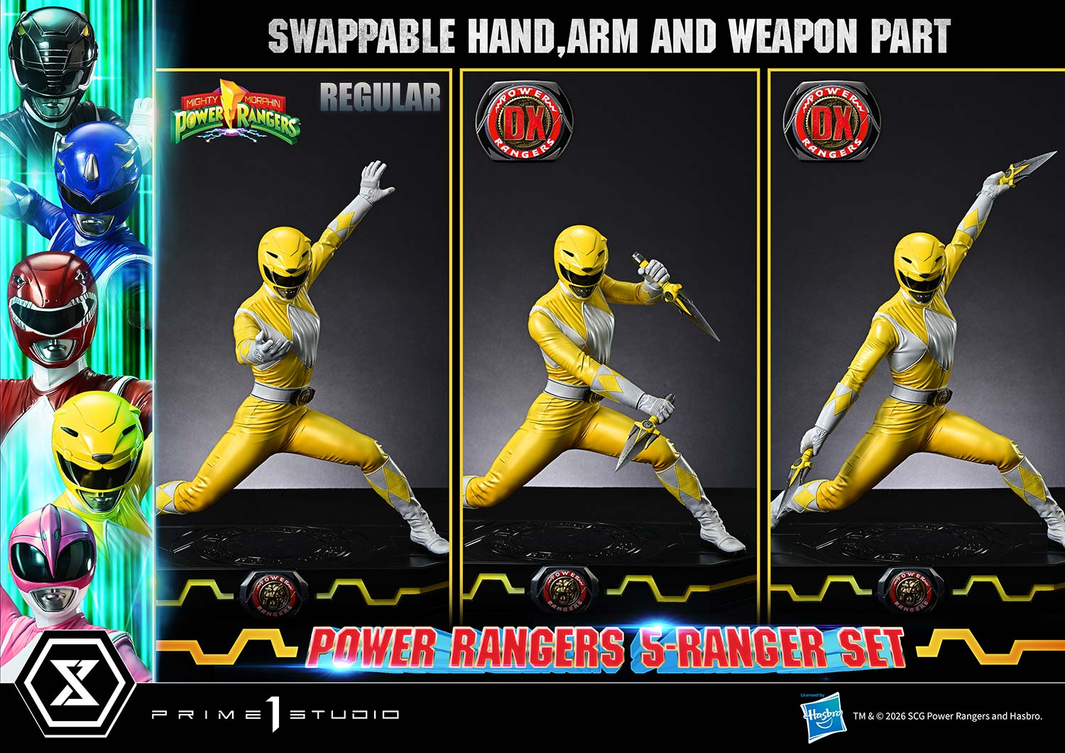 Mighty Morphin Power Rangers Premium Masterline Five Rangers (Deluxe Ver.) 1/4 Scale Statue Set Gallery Image 46
