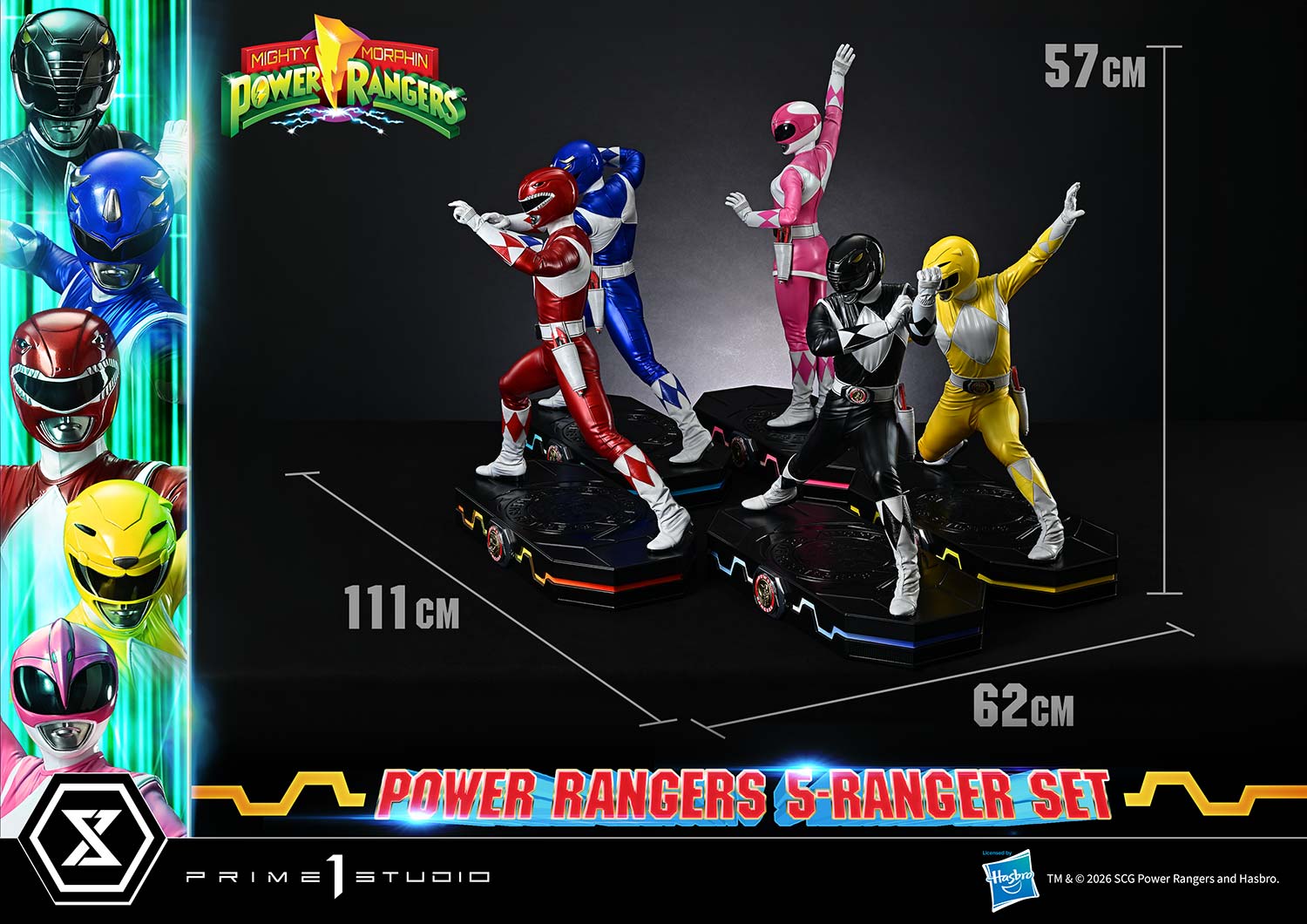 Mighty Morphin Power Rangers Premium Masterline Five Rangers (Deluxe Ver.) 1/4 Scale Statue Set Gallery Image 52