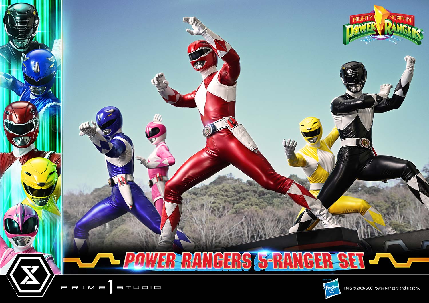 Mighty Morphin Power Rangers Premium Masterline Five Rangers (Deluxe Ver.) 1/4 Scale Statue Set Gallery Image 14