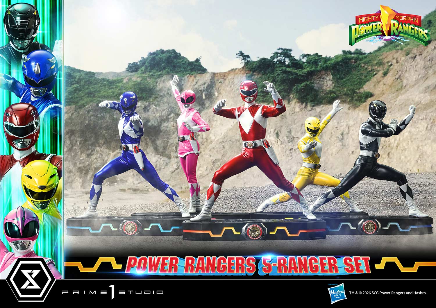 Mighty Morphin Power Rangers Premium Masterline Five Rangers (Deluxe Ver.) 1/4 Scale Statue Set Gallery Image 11