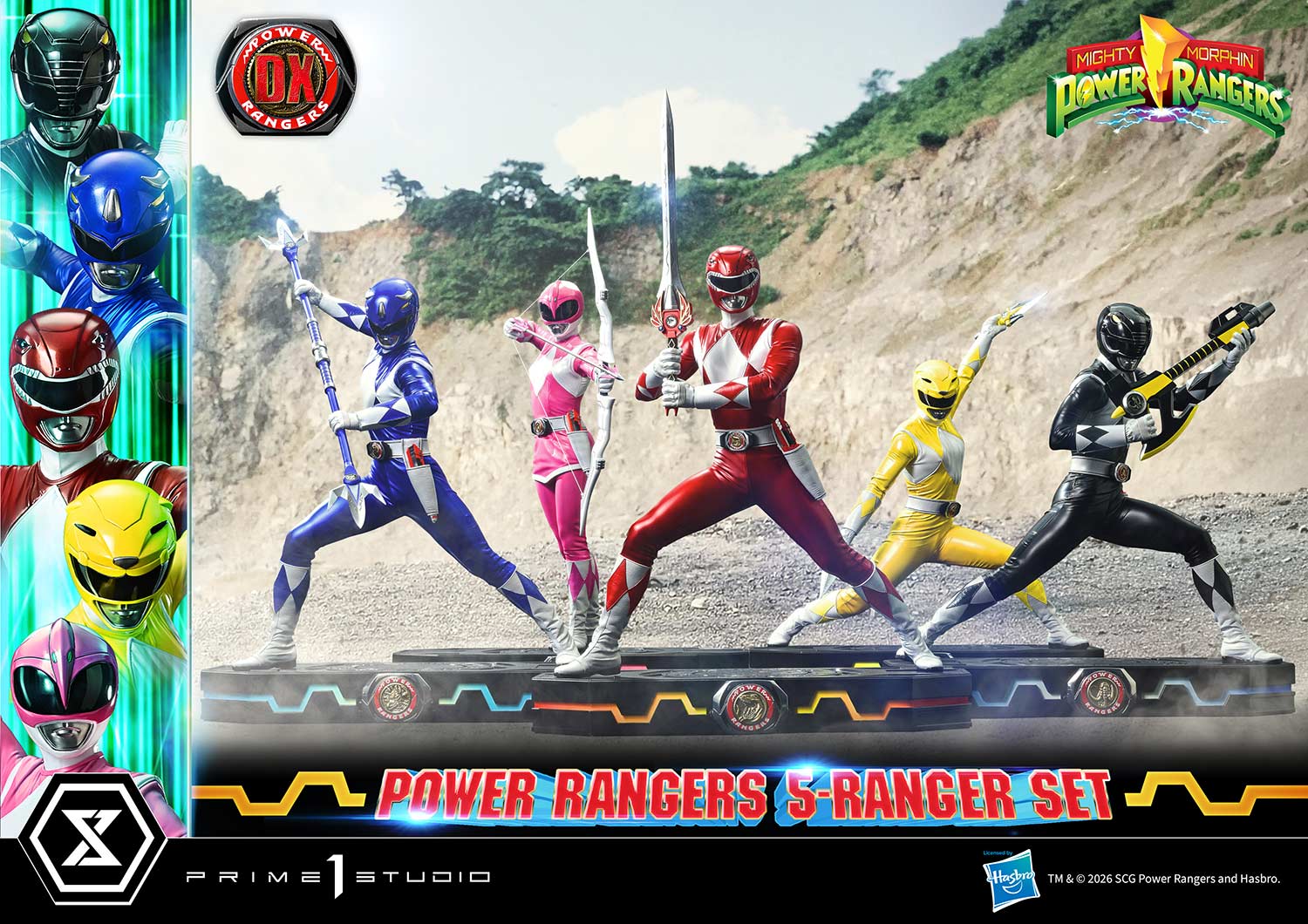 Mighty Morphin Power Rangers Premium Masterline Five Rangers (Deluxe Ver.) 1/4 Scale Statue Set Gallery Image 4