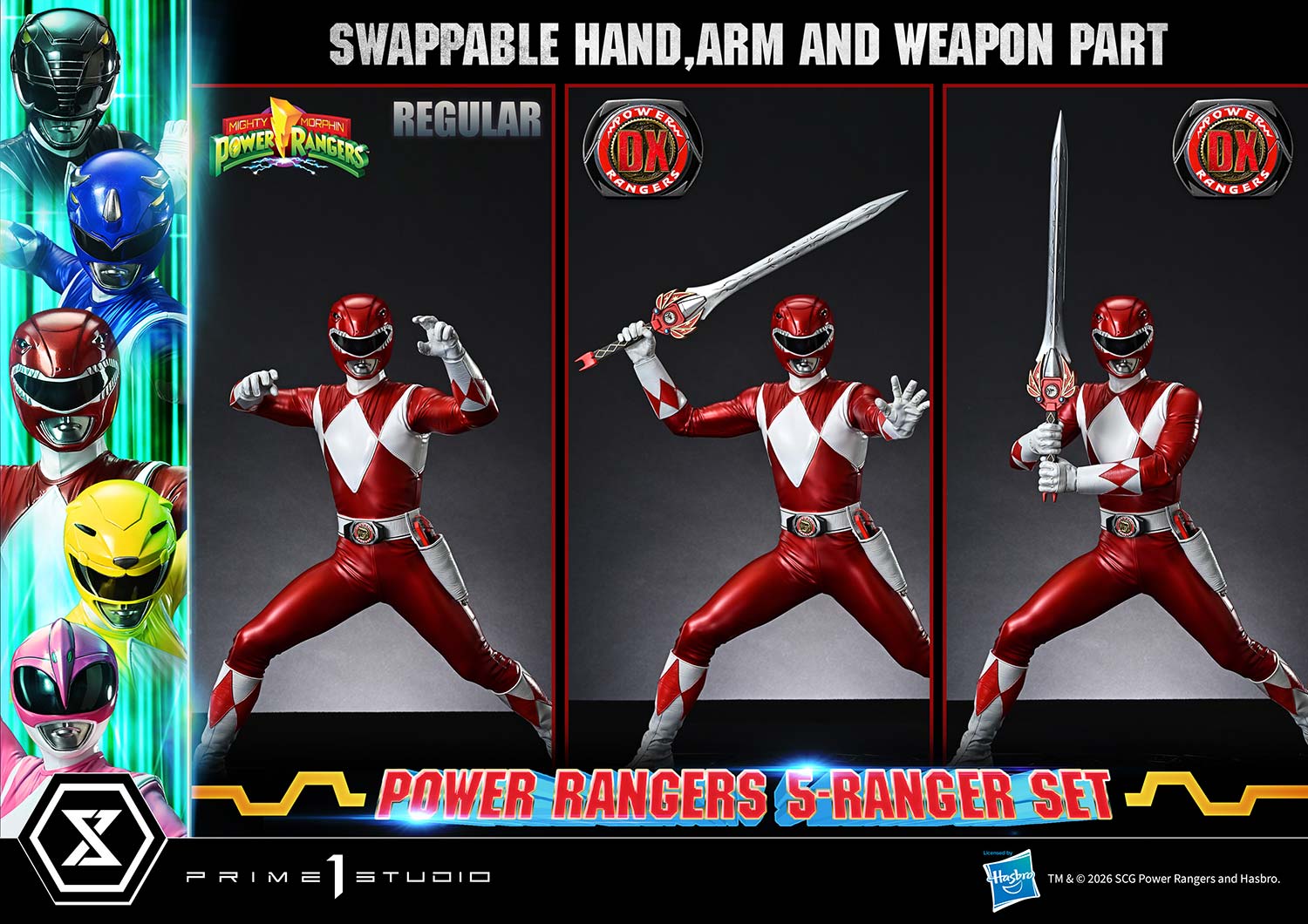 Mighty Morphin Power Rangers Premium Masterline Five Rangers (Deluxe Ver.) 1/4 Scale Statue Set Gallery Image 44
