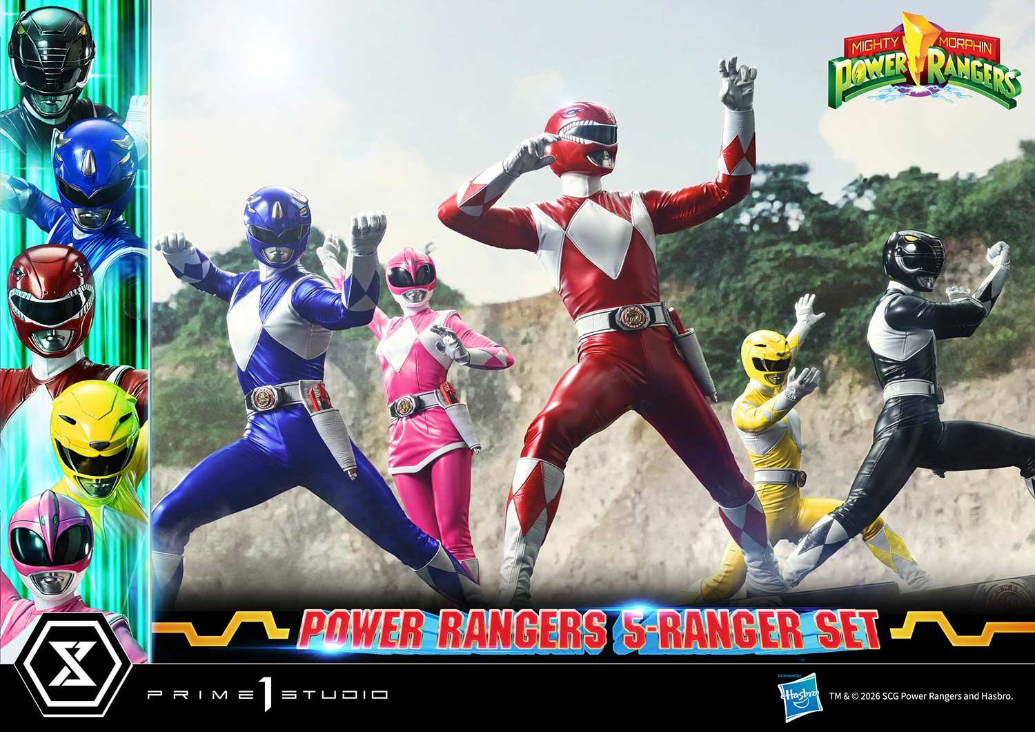 Mighty Morphin Power Rangers Premium Masterline Five Rangers (Deluxe Ver.) 1/4 Scale Statue Set Gallery Image 13