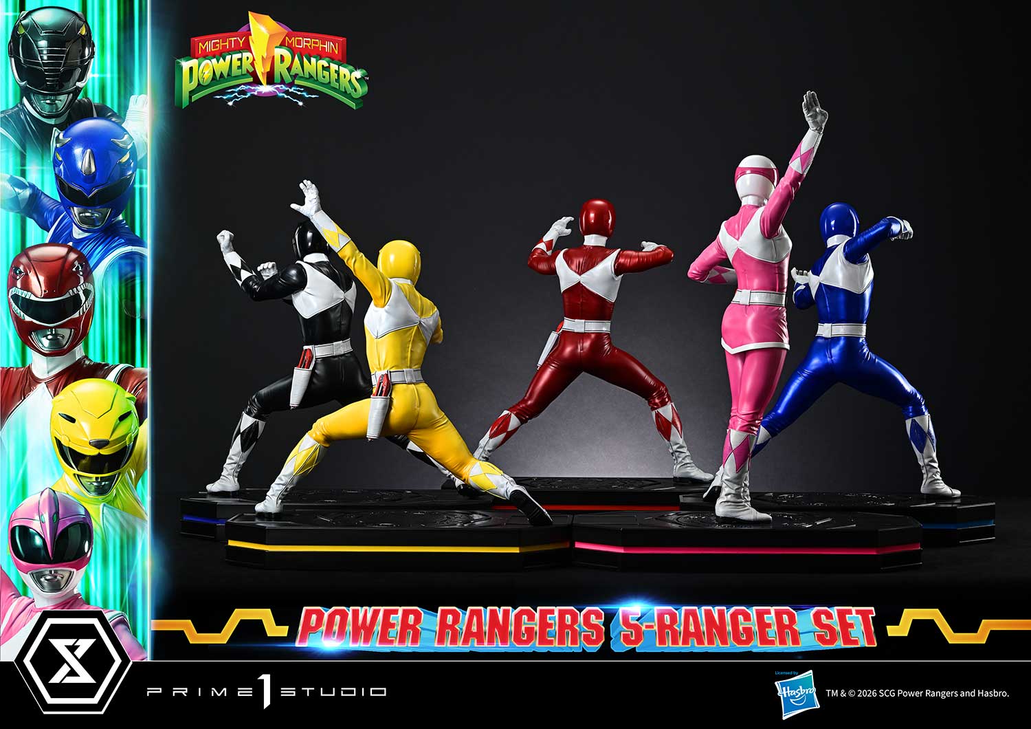 Mighty Morphin Power Rangers Premium Masterline Five Rangers (Deluxe Ver.) 1/4 Scale Statue Set Gallery Image 21