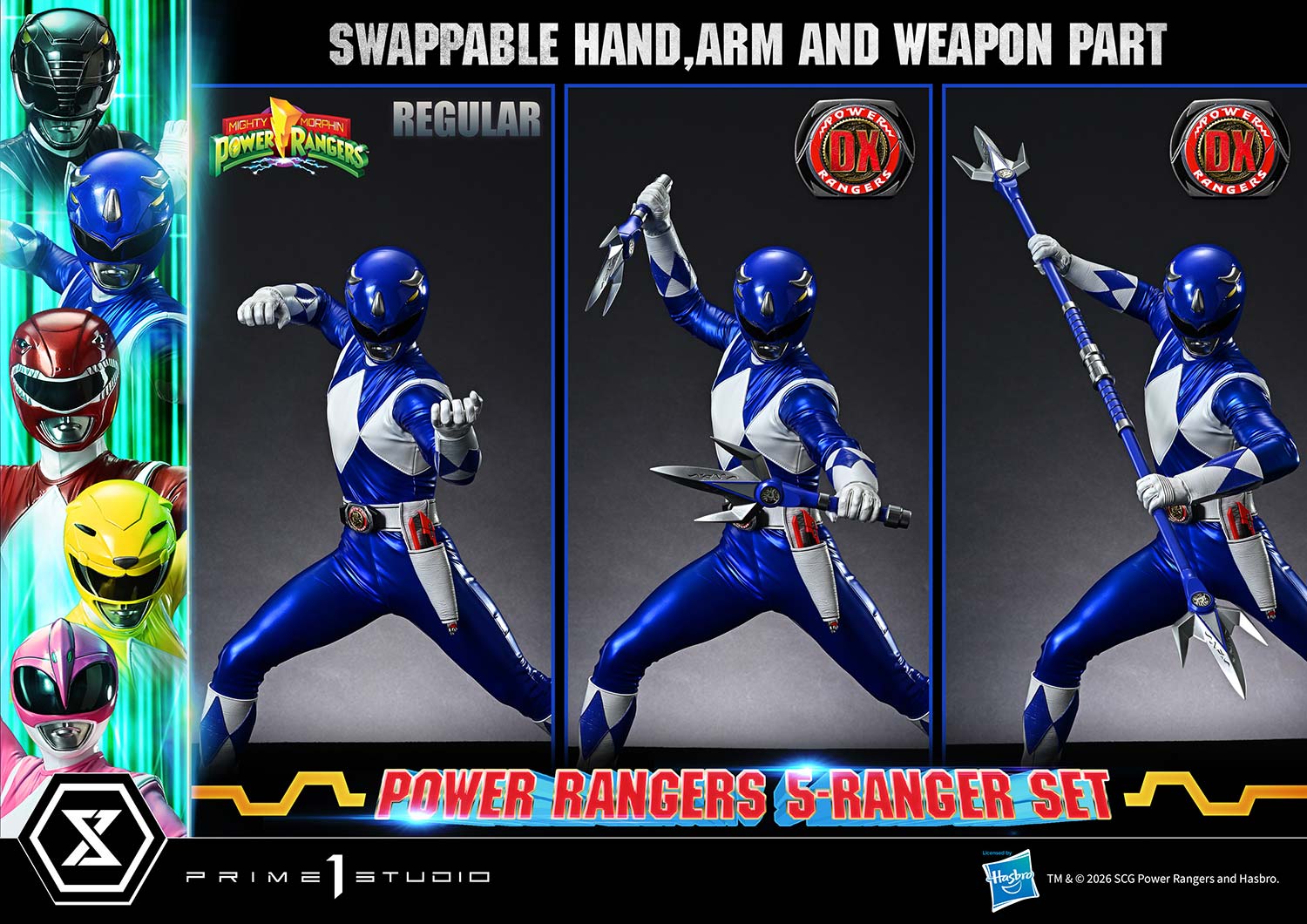 Mighty Morphin Power Rangers Premium Masterline Five Rangers (Deluxe Bonus Ver.) 1/4 Scale Limited Edition Statue Set Gallery Image 59