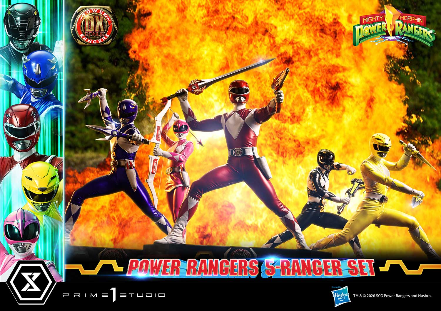 Mighty Morphin Power Rangers Premium Masterline Five Rangers (Deluxe Bonus Ver.) 1/4 Scale Limited Edition Statue Set Gallery Image 20