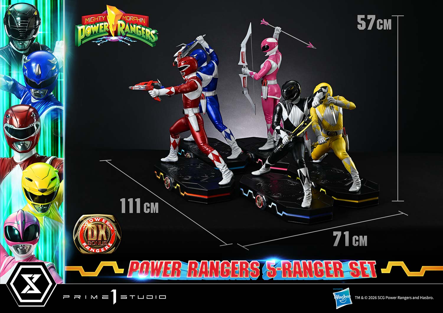 Mighty Morphin Power Rangers Premium Masterline Five Rangers (Deluxe Bonus Ver.) 1/4 Scale Limited Edition Statue Set Gallery Image 63