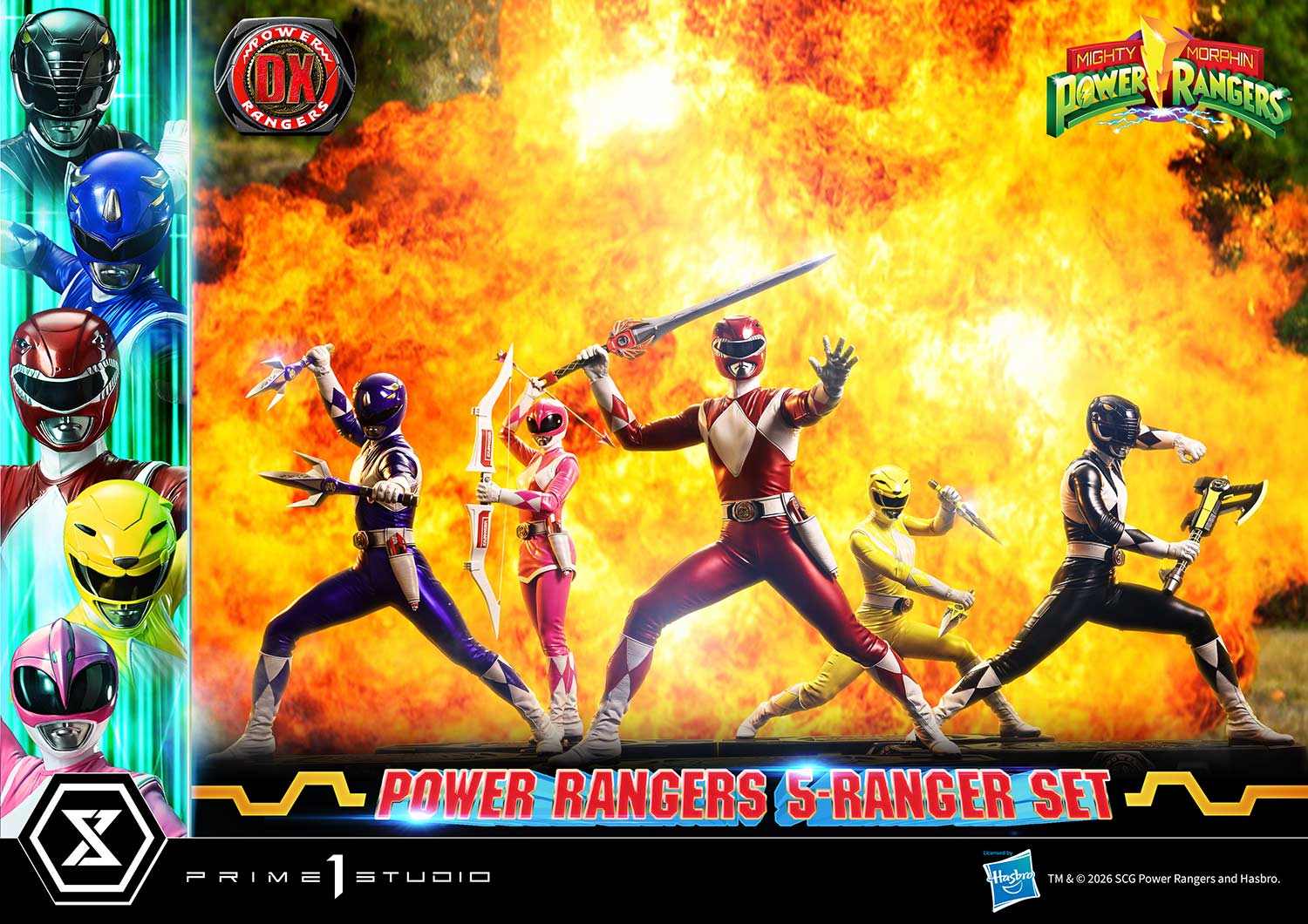 Mighty Morphin Power Rangers Premium Masterline Five Rangers (Deluxe Bonus Ver.) 1/4 Scale Limited Edition Statue Set Gallery Image 19