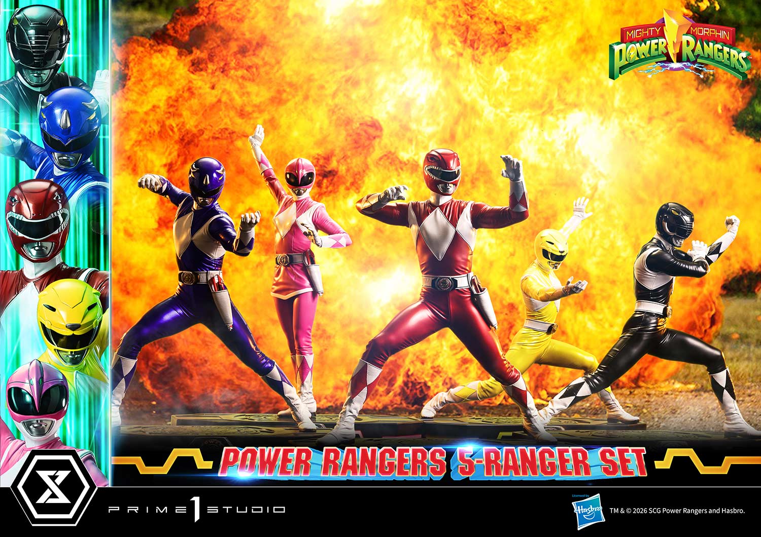 Mighty Morphin Power Rangers Premium Masterline Five Rangers (Deluxe Bonus Ver.) 1/4 Scale Limited Edition Statue Set Gallery Image 24