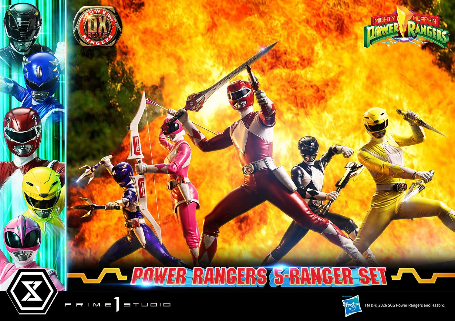 Mighty Morphin Power Rangers Premium Masterline Five Rangers (Deluxe Bonus Ver.) 1/4 Scale Limited Edition Statue Set Gallery Image 22