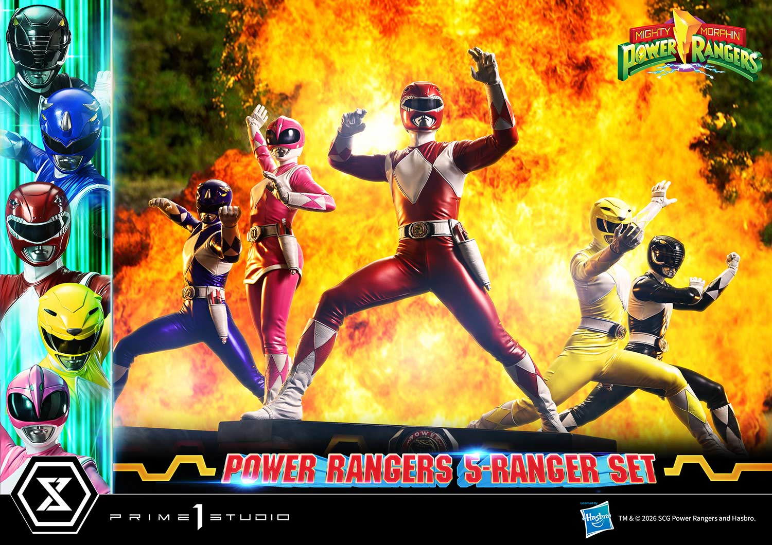 Mighty Morphin Power Rangers Premium Masterline Five Rangers (Deluxe Bonus Ver.) 1/4 Scale Limited Edition Statue Set Gallery Image 23