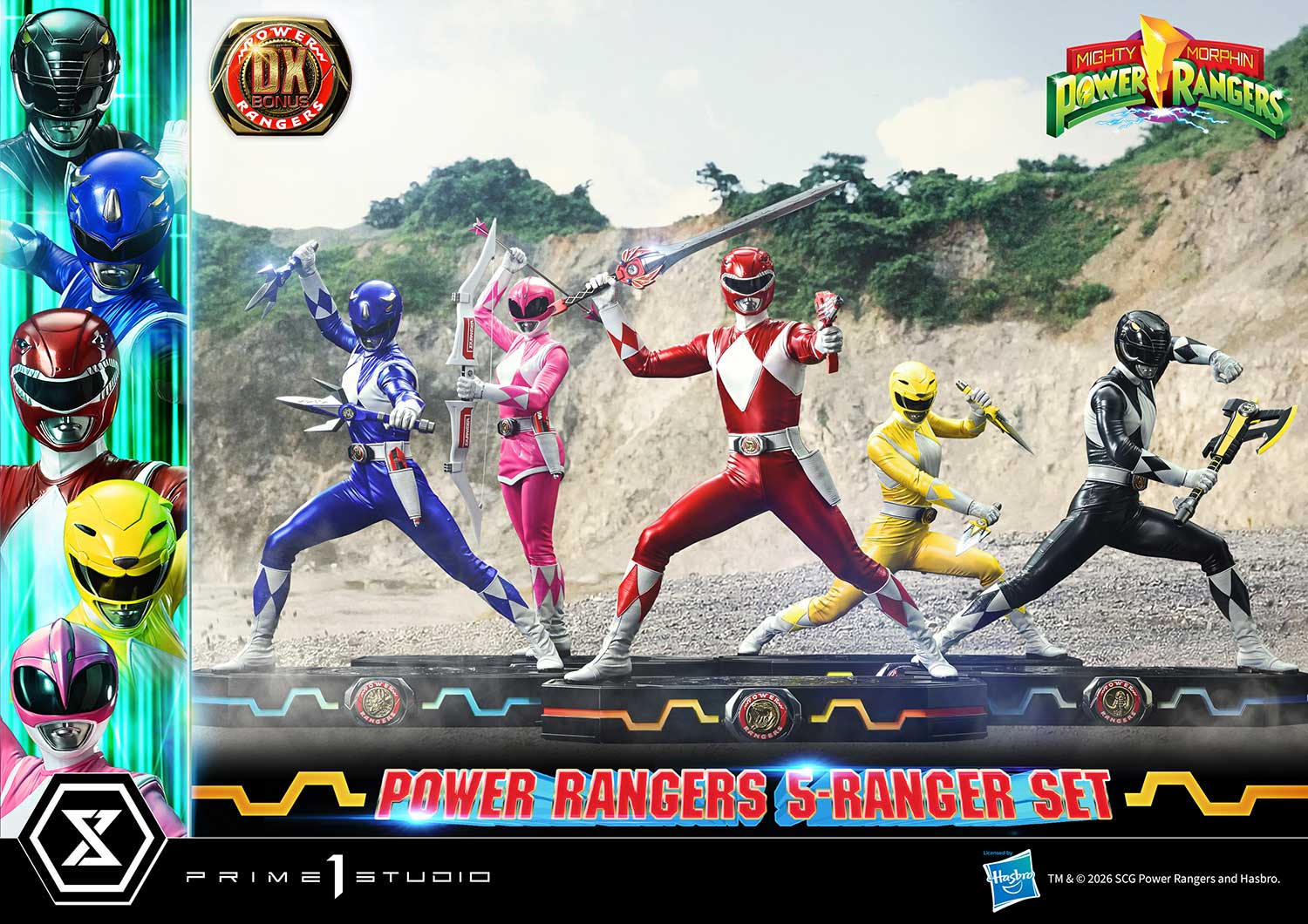 Mighty Morphin Power Rangers Premium Masterline Five Rangers (Deluxe Bonus Ver.) 1/4 Scale Limited Edition Statue Set Gallery Image 5
