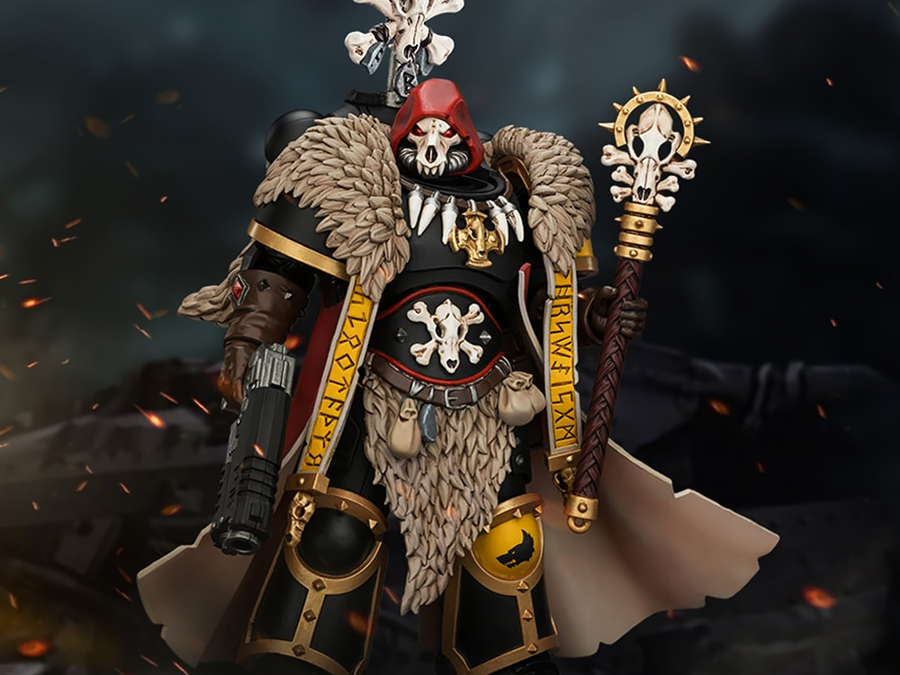 Warhammer 40,000 Space Wolves Wolf Priest with Absolvor Bolt Pistol and Crozius 1/18 Scale Action Figure Gallery Image 1