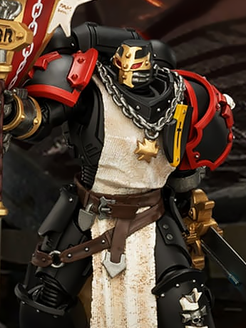 Warhammer 40,000 Black Templars Crusader Ancient with Power Sword and Bolt Pistol 1/18 Scale Action Figure Gallery Image 2