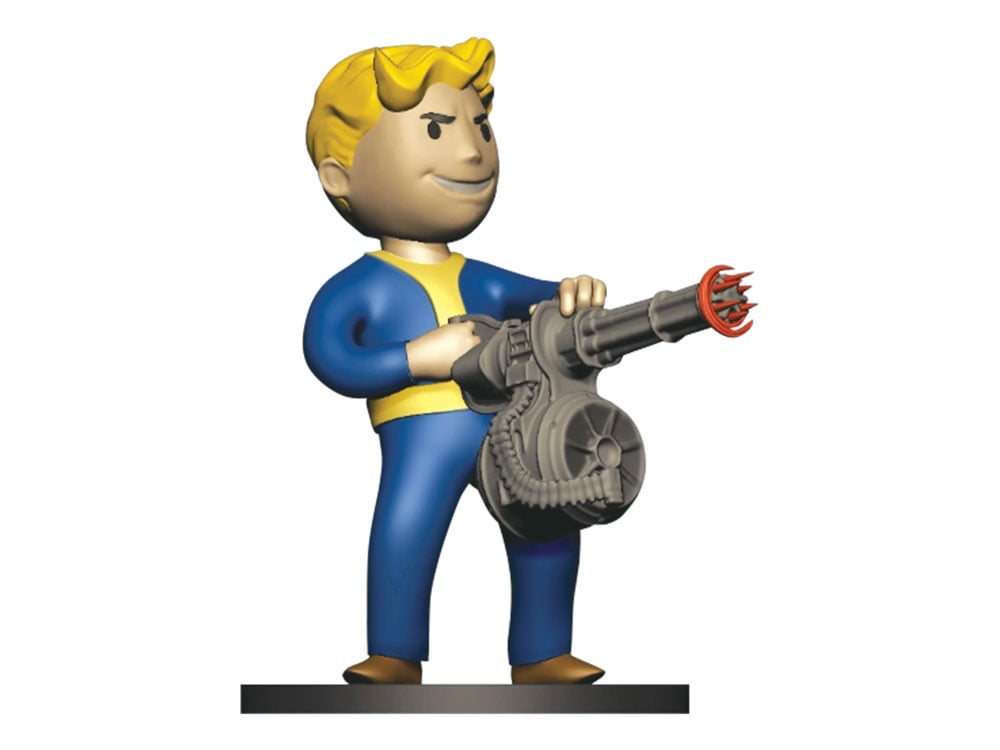 Fallout Series 2 Vault Boy Heavy Gunner 3" Mini Figure Gallery Image 1