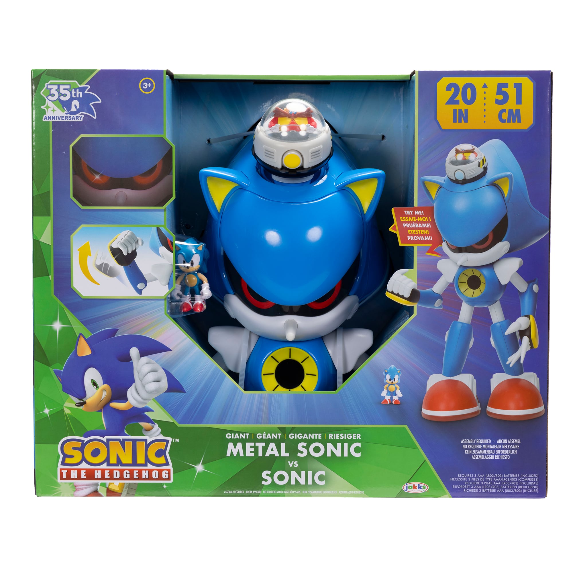 Sonic the Hedgehog 35th Anniversary Metal Sonic vs. Sonic Figure Set Gallery Image 4
