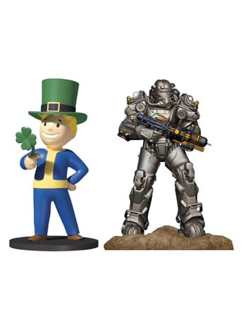 Image of Fallout Series 2 Vault Boy Luck and T-60 Tesla Power Armor Mini Figure Set