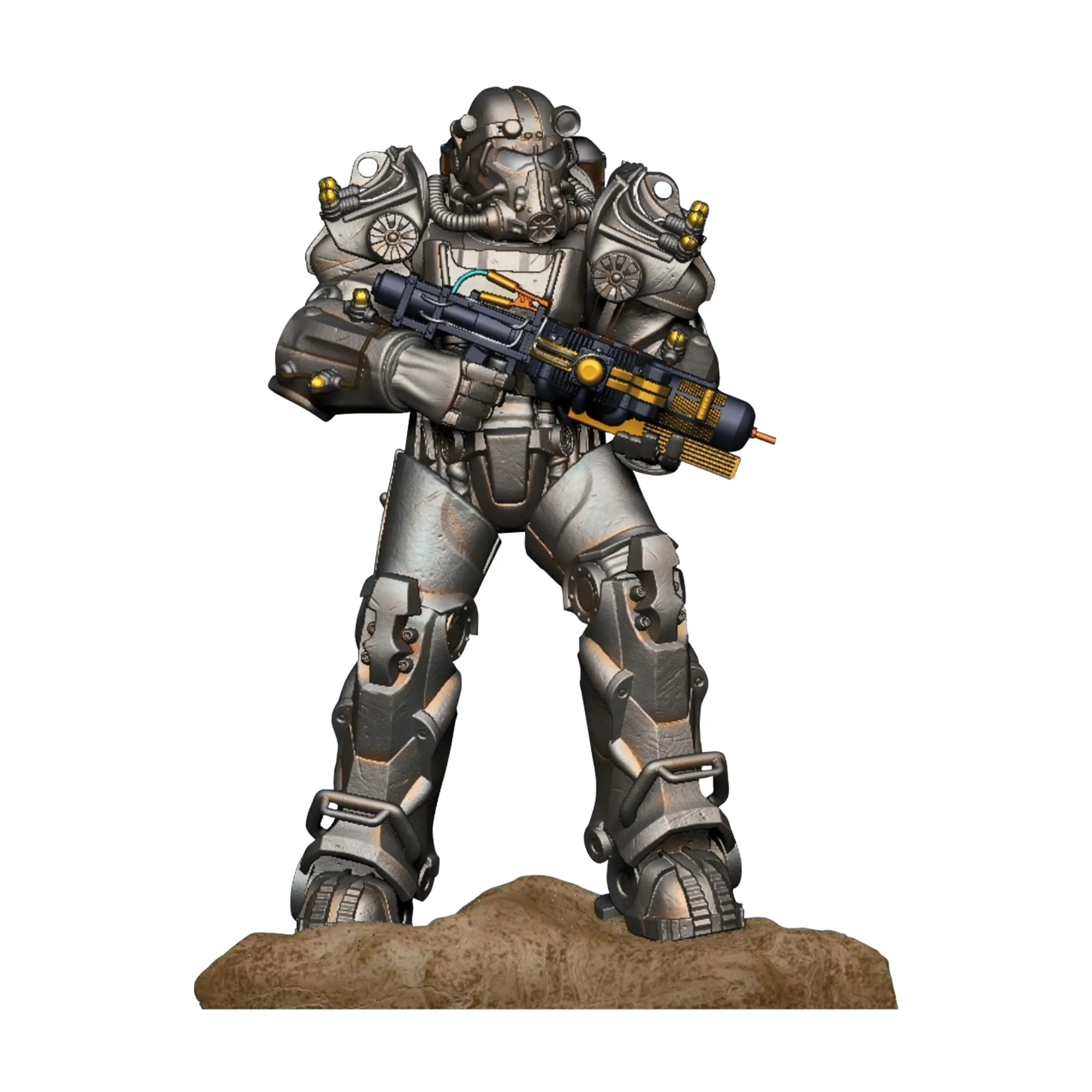Fallout Series 2 Vault Boy Luck and T-60 Tesla Power Armor Mini Figure Set Gallery Image 4