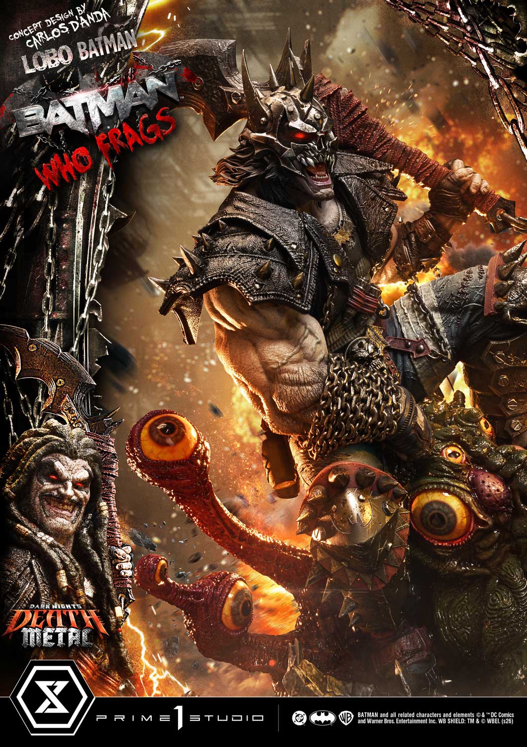 Dark Nights: Death Metal Museum Masterline Lobo Batman: Batman Who Frags 1/3 Scale Statue Gallery Image 10