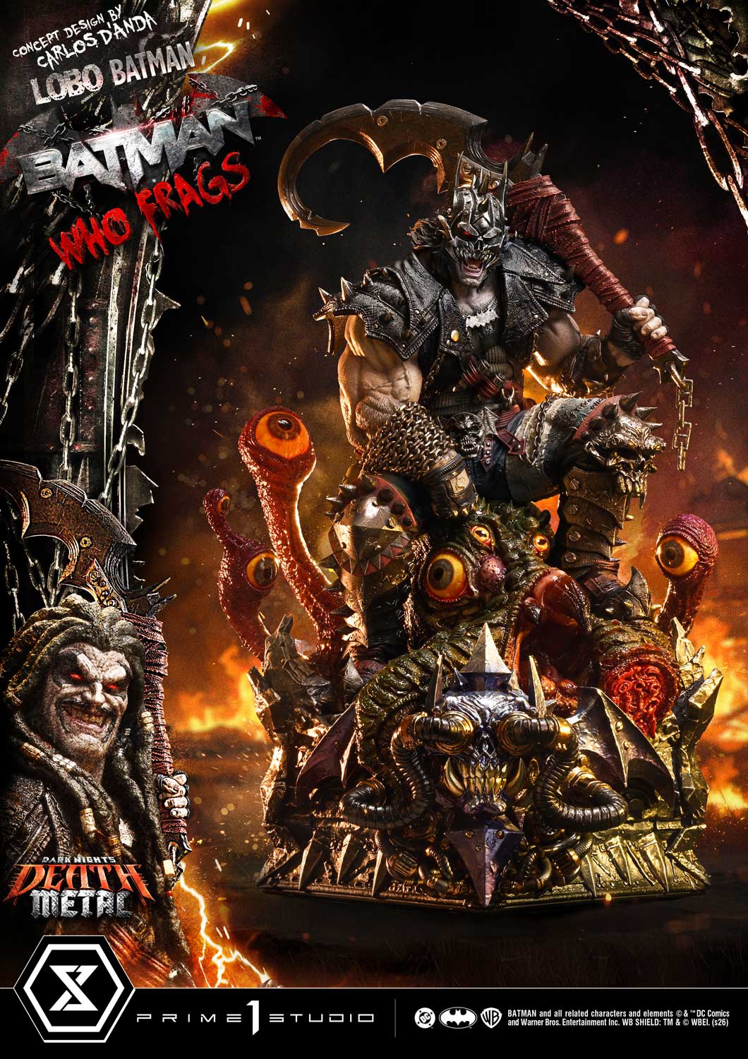 Dark Nights: Death Metal Museum Masterline Lobo Batman: Batman Who Frags 1/3 Scale Statue Gallery Image 12