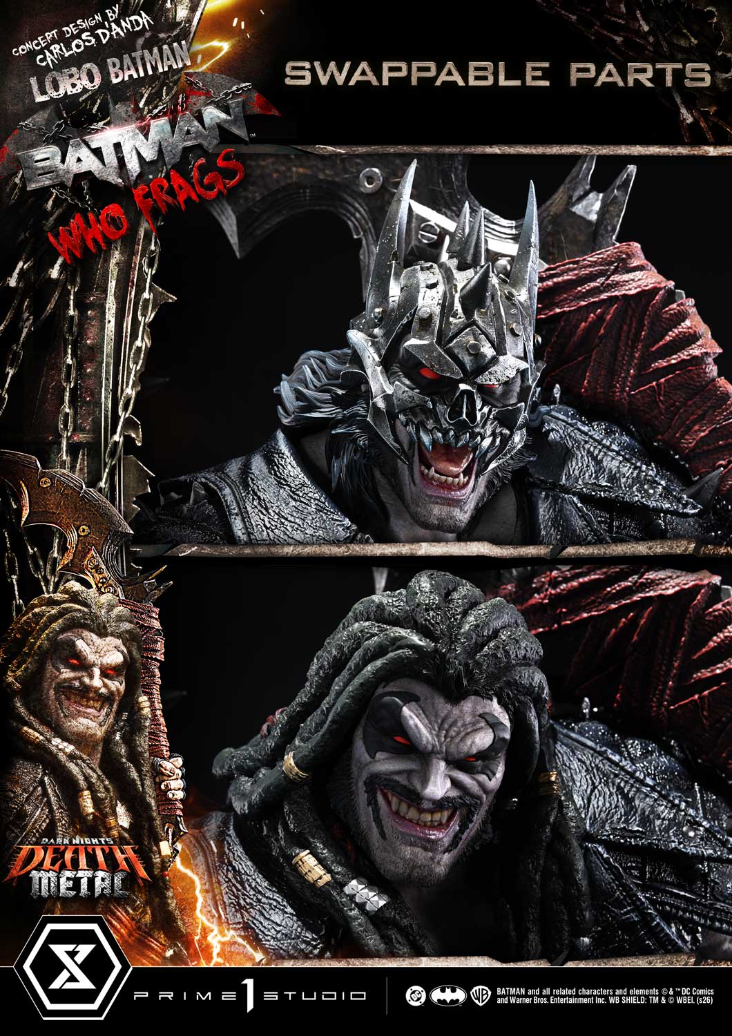 Dark Nights: Death Metal Museum Masterline Lobo Batman: Batman Who Frags 1/3 Scale Statue Gallery Image 41
