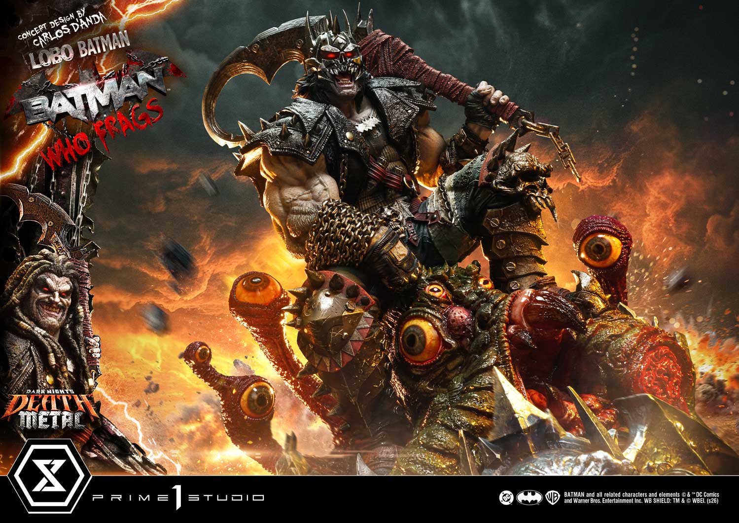 Dark Nights: Death Metal Museum Masterline Lobo Batman: Batman Who Frags 1/3 Scale Statue Gallery Image 6