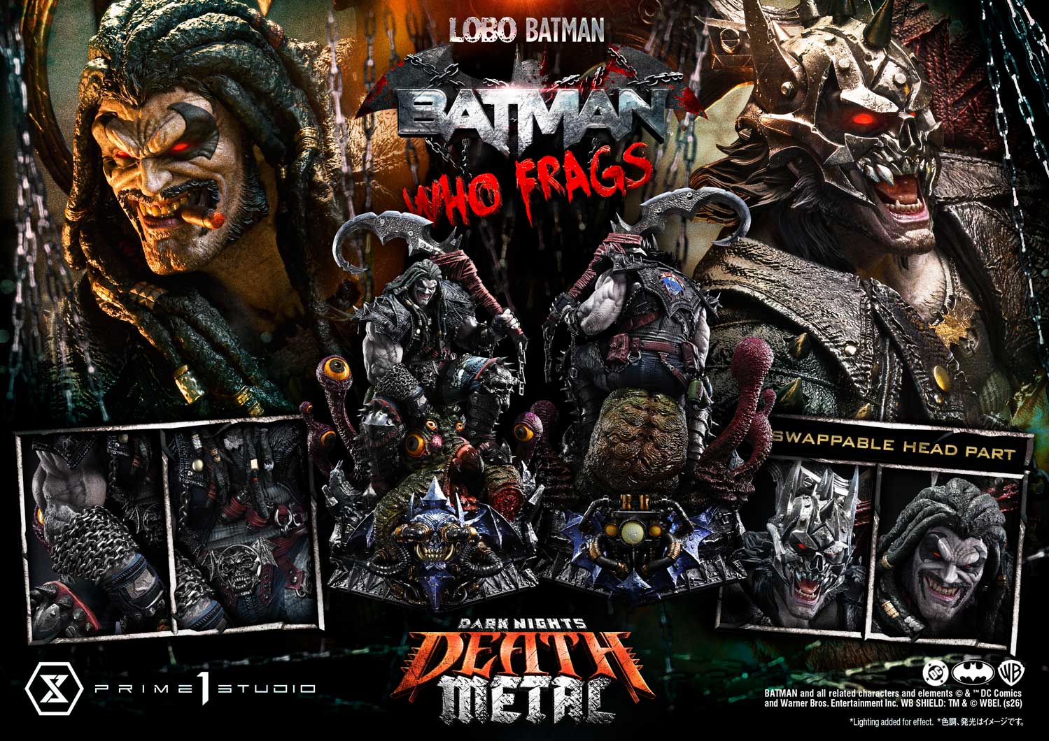 Dark Nights: Death Metal Museum Masterline Lobo Batman: Batman Who Frags 1/3 Scale Statue Gallery Image 43