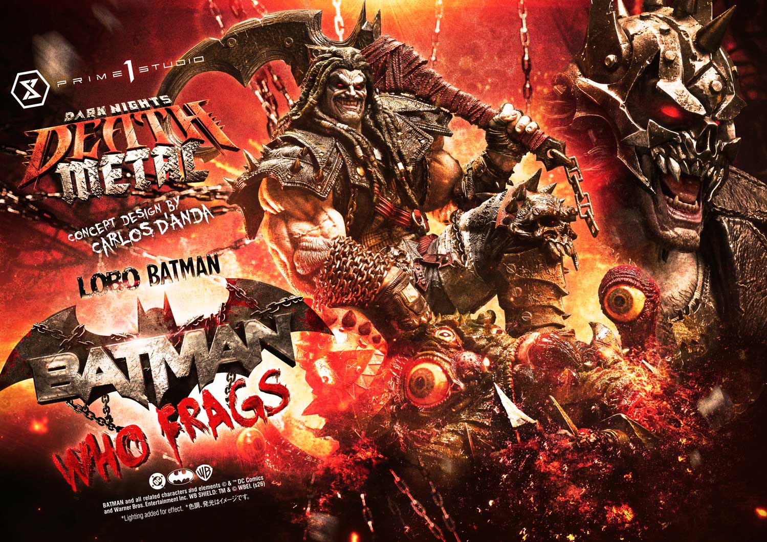Dark Nights: Death Metal Museum Masterline Lobo Batman: Batman Who Frags 1/3 Scale Statue Gallery Image 3