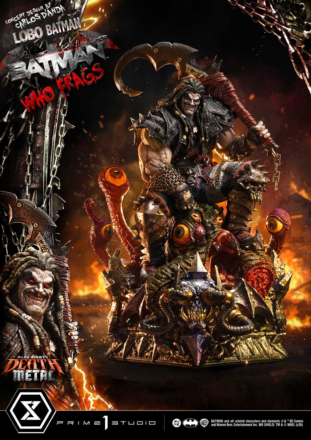 Dark Nights: Death Metal Museum Masterline Lobo Batman: Batman Who Frags 1/3 Scale Statue Gallery Image 11