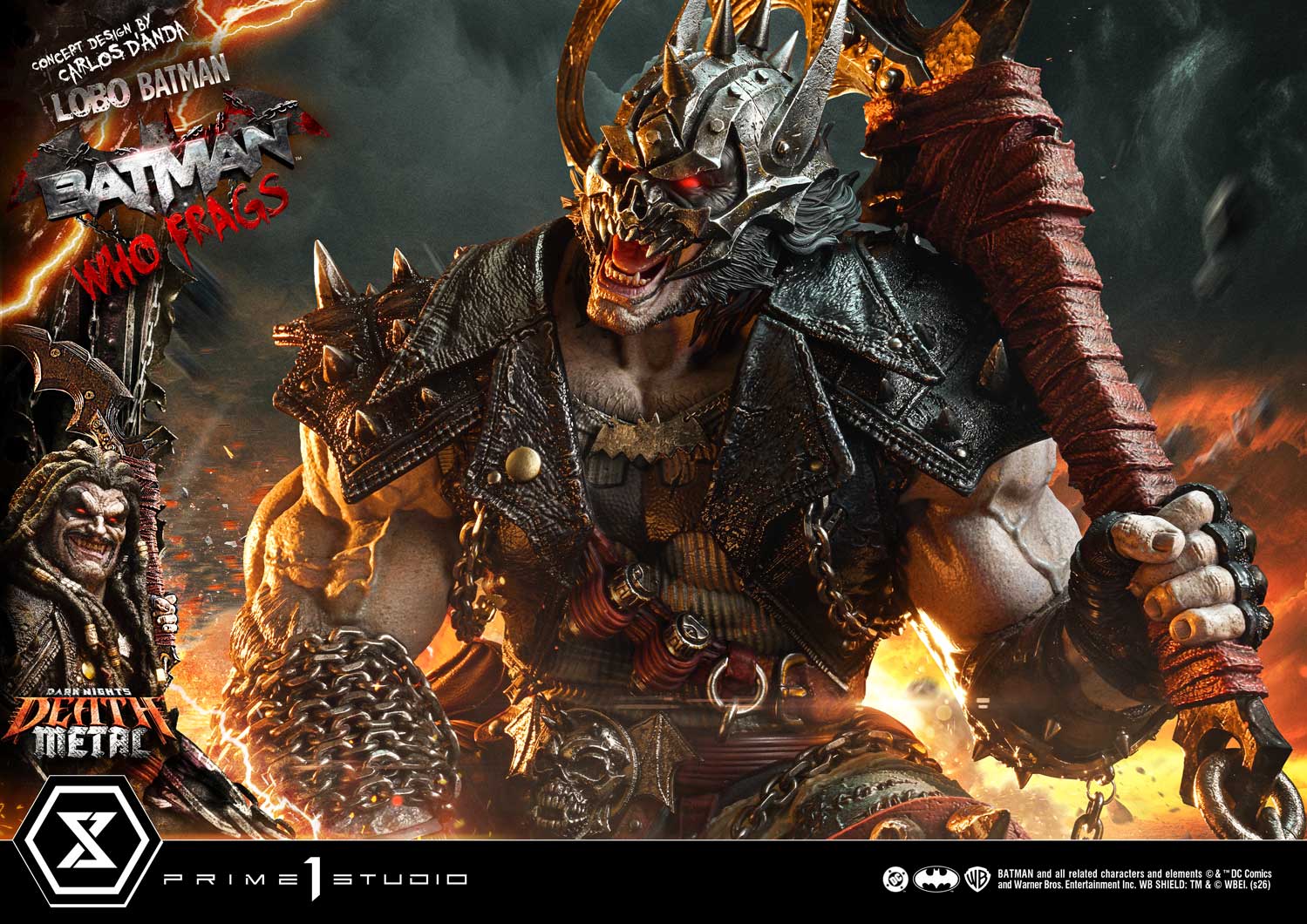 Dark Nights: Death Metal Museum Masterline Lobo Batman: Batman Who Frags 1/3 Scale Statue Gallery Image 7